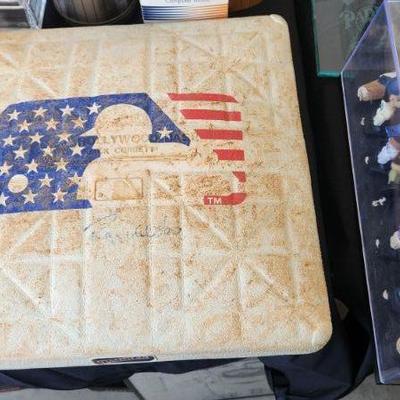 Game used 1st base from last Padres game at  Qualcomm Stadium signed by first baseman Ryan Klesko