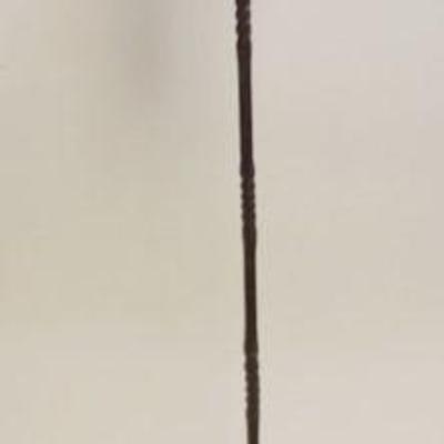 1212	PRIMITIVE FLOOR STANDING WROUGHT IRON CANDLE STAND APPROXIMATELY 38 IN H
