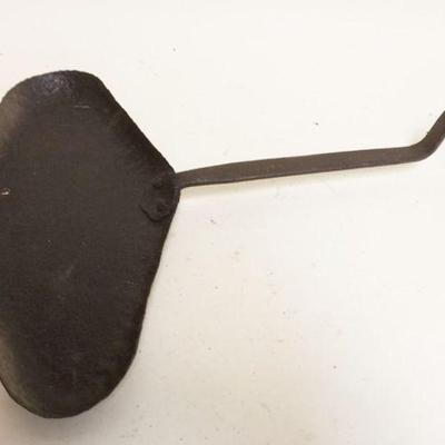 1224	PRIMITIVE HAND FORGED METAL PAN, APPROXIMATELY 13 IN X 19 IN X 3 IN H
