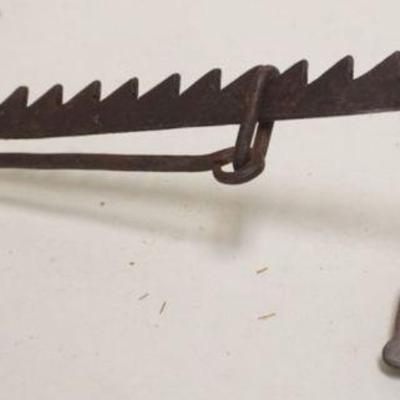 1209	 ANTIQUE METAL BETTY LAMP
