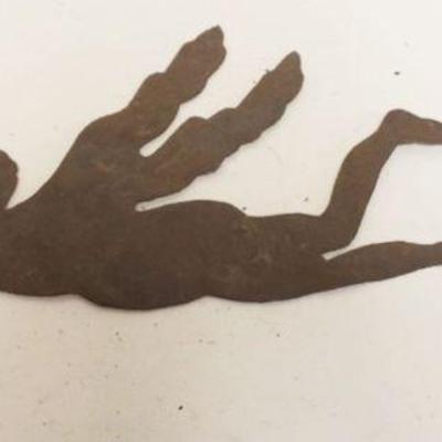 1235	PRIMITIVE IRON CUT OUTS, LARGEST APPROXIMATELY 10 IN X 22 IN
