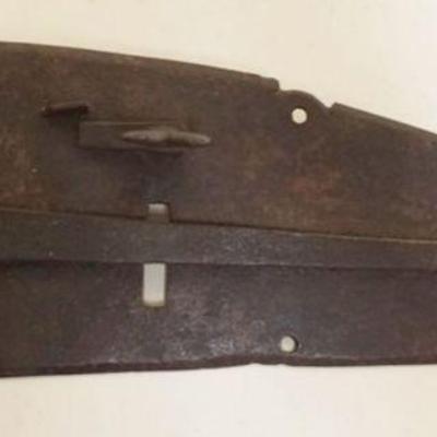 1214	LARGE ANTIQUE HAND FORGED METAL DOOR STOP, APPROXIMATELY 5 IN X 12 IN
