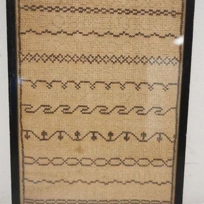 1153	FRAMED ANTIQUE SAMPLER DATED 1856, APPROXIMATELY 8 1/2 IN X 12 1/2 IN
