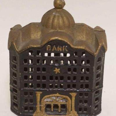 1196	ANTIQUE CAST IRON STILL BANK, APPROXIMATELY 4 IN X 3 IN X 5 1/2 IN H
