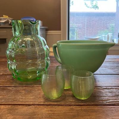 Jadeite, Federal Glass, Murano Style Glass