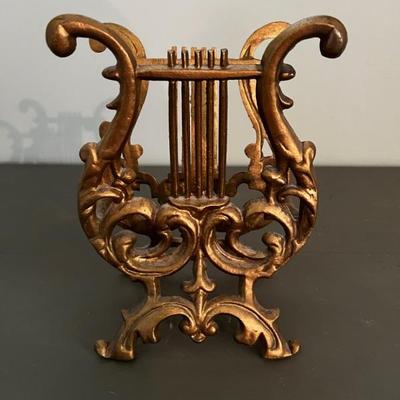 Cast Metal Lyre