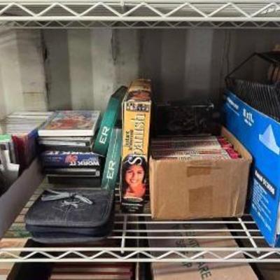 #4030 • DVDs, CDs, Cassettes, VHS Tapes, Books
