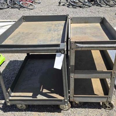 #80230 • (2) Metal Rolling Carts
