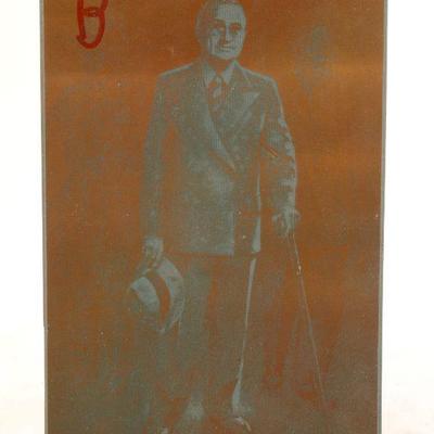 Harry S. Trumam engraving print plate