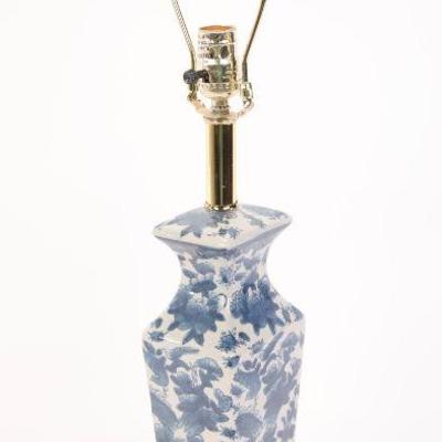 MCM Asian pottery lamp