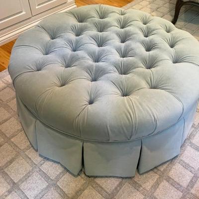 Custom Tufted Ottoman/Coffee Table. 36” W x 15” H