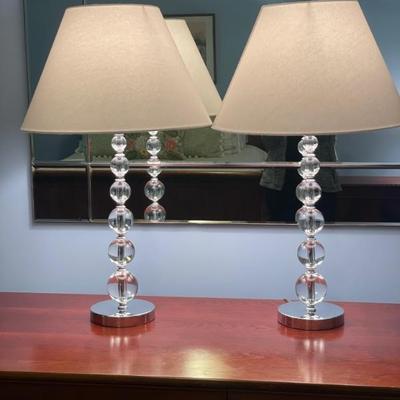 Contemporary Stacked Glass Ball Lamps