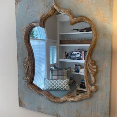 Baroque Italian Wood Oval Mirror