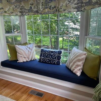 Assorted throw pillows:  Ethan Allen, Pottery Barn, Custom