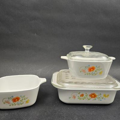 pyrex wild flower 