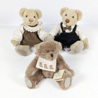 Effanbee Gilda & Gordon Bears with 1991 JudyBears Bibby #90