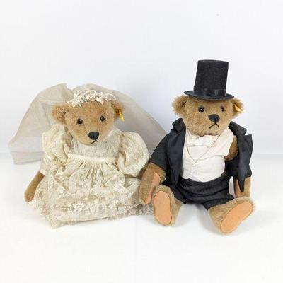 Vintage Steiff Bride & Groom Bears