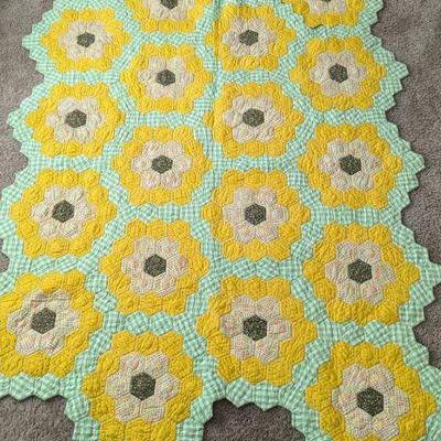 Vintage Handmade Double-Sided Quilt
