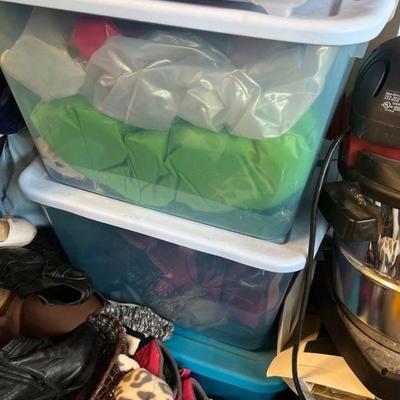 Storage bins, inflatable water toys