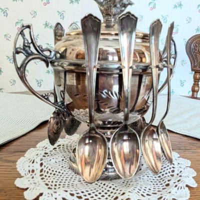 Silverplated spooner
