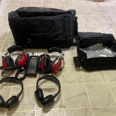 #50112 • Racing Headphones and Walkie Talkie with Carrying Case
