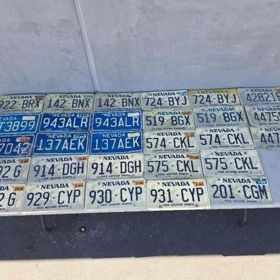 #13075 • (28) Nevada License Plates
