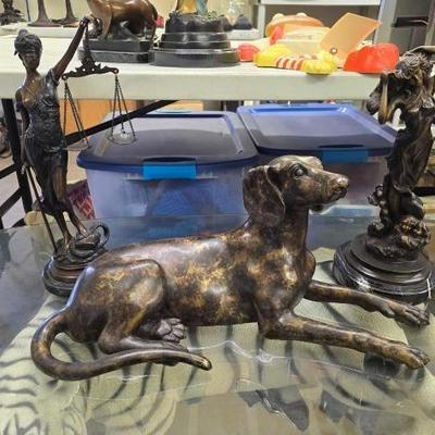 #1636 • 3 Bronze Statues
