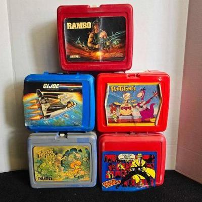 #10432 • (5) Vintage Plastic Lunch Boxes
