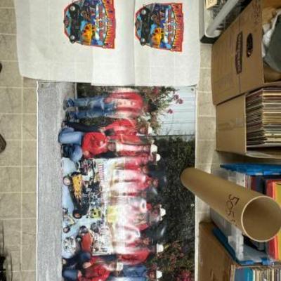 #50532 • (2) GoldStrom’s 10th Annual Classic Car Show Banner & Banner with Signatures From Star Rodeo Team

