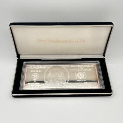 #3088 • 2000 $100 .999 Pure Silver Bar, 4ozt

