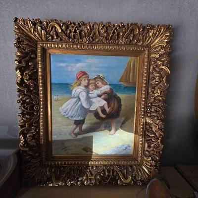 #13046 • Framed Canvas Painting
