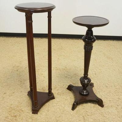 1187	GROUP OF 2 WOOD STANDS, TALLEST APPROXIMATELY 13 IN X 91 IN
