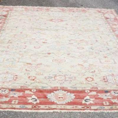 1216	ROOM SIZE HAND WOVEN ORIENTAL RUG, APPROXIMATELY 11 FT X 9 FT 2 IN, WEAR TO TOP
