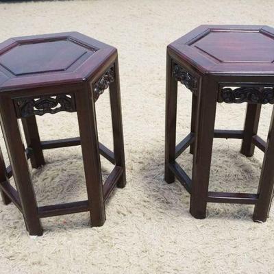 1188	PAIR OF ASIAN WOOD STANDS, EACH APPROXIMATELY 14 IN X 20 IN
