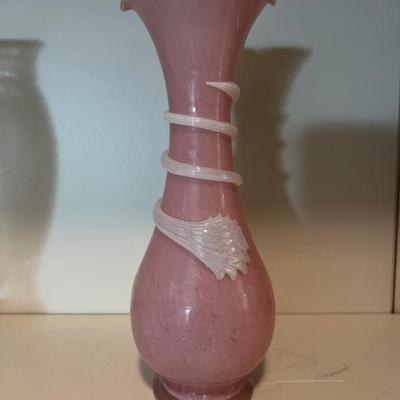 Lavorazione hand blown art vase