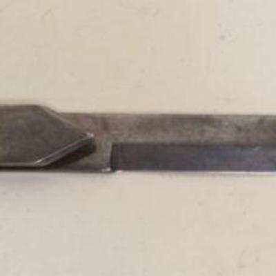 1255	LARGE DAGGER STYLE LETTER OPENER WITH CURVED HANDLE, APPROXIMATELY 12 IN LONG
