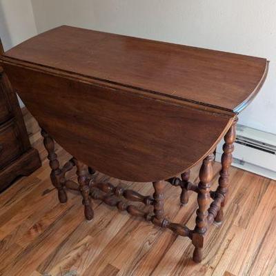 Vintage Drop Leaf Table with Drawer