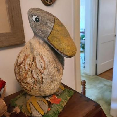 Stone art pelican 