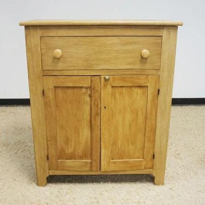 1145	ANTIQUE GRAIN PAINTED 1 DRAWER OVER 2 DOORS, JAM CUPBOARD, APPROXIMATELY 38 IN X 19 IN X 46 IN H
