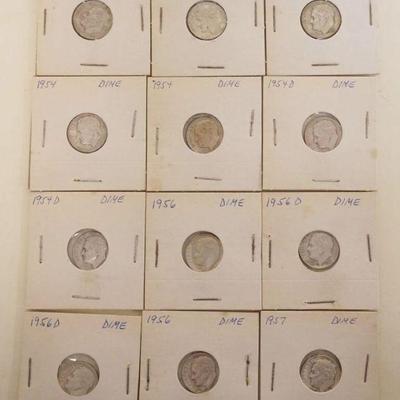 1211	12 SILVER ROOSEVELT DIMES
