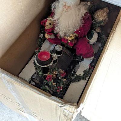 Large Santa on train
