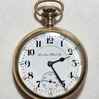 Hamilton Watch Co Railroad Conductor Pocket Watch 21 Jewel