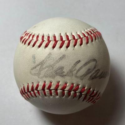 Original 1974 MacGregor Henry Hank Aaron 715 HR Baseball Haiti SIGNED