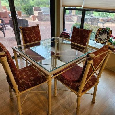 Glass Table & 4 Chairs