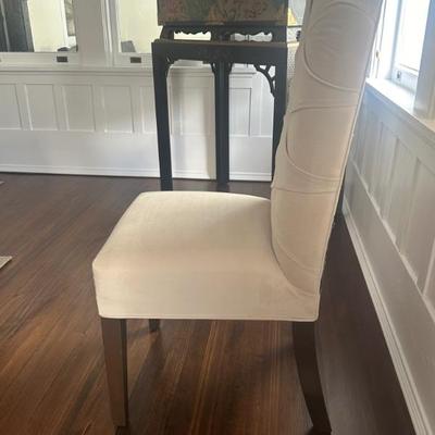 Haute House Machiato Peacock dining chairs (8)
47” high 18 1/2” wide 