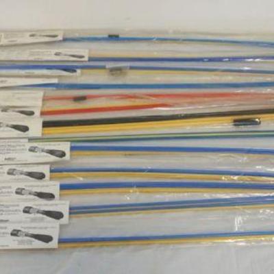 1227	VINTAGE MODEL AIPLANE PARTS, SULLIVAN GOLD-N-RODS, NEW OLD STOCK 13 PACKS ASSORTED, 36 IN, 48 IN CONTROL RODS

