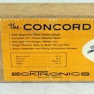 1108	VINTAGE WOOD MODEL AIRPLANE KIT, ECKTRONICS *THE CONCORD* R/C AIRPLANE
