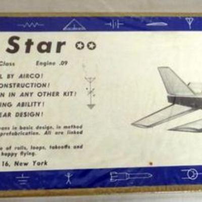 1195	VINTAGE WOOD MODEL AIRPLANE KIT, AERO MODELS *R/C AERO STAR* SEALED
