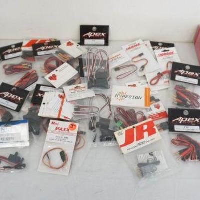 1251	VINTAGE MODEL AIRPLANE PARTS, NEW OLD STOCK, INCLUDING APEX, JR, CERMARK, WIRES & CABLES, TOWER HOBBIE VOLT METERS, ETC
