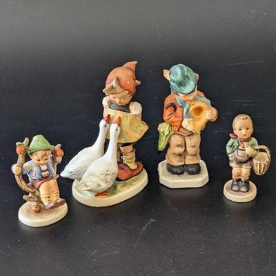 Lot #152 - Vintage Goebel, Hummel & Friedel Figurines Collector's Lot - Apple Tree Boy, Goose Girl & More